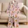 Fuchsia Gingerbread Cookies and Candy Canes for Cozy Christmas Celebrations at Home Satin Pajamas Set - 5