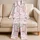 Watercolor Pink Bows for Cozy Nights and Romantic Getaway Lounging Satin Pajamas Set - 5