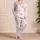 Watercolor Pink Bows for Cozy Nights and Romantic Getaway Lounging Satin Pajamas Set - 4