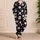 White Daisy And Blue Star Motifs For Playful Everyday Comfort And Relaxed Lounging Satin Pajamas Set - 4