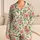 Blush Blossoms And Fresh Green Vines For Cozy Springtime Lounging At Home For Her Satin Pajamas Set - 1MS33I9BIG