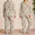 Blush Blossoms And Fresh Green Vines For Cozy Springtime Lounging At Home For Her Satin Pajamas Set - 2