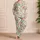 Blush Blossoms And Fresh Green Vines For Cozy Springtime Lounging At Home For Her Satin Pajamas Set - 4