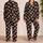 Pink Cherry Blossoms and Ivory Polka Dots for Cozy Springtime Lounging Satin Pajamas Set - 2