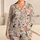 Hand Drawn Cat Cameos for Cozy Evenings and Quiet Weekends, A Gift for Cat Lovers Satin Pajamas Set - 1