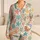 Colorful Starfish And Seashells For Cozy Coastal Nights And Relaxed Lounging Satin Pajamas Set - 1