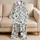 Navy Koi Fish And Ivory Waterscape For Calm Everyday Lounging And Gifting Satin Pajamas Set - 5