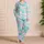 Pastel Botanical Leaves for Relaxing Nights and Cozy Weekend Lounging at Home Satin Pajamas Set - 4