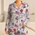American Flags Fireworks And Picnic Icons For A Cheerful Fourth Of July Celebration Satin Pajamas Set - 1