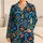Retro Geometric Leaves for Cozy Autumn Lounging and Relaxed Evenings Gift for Her Satin Pajamas Set - 1