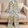 Watercolor Wildflowers for Relaxed Evenings and Cozy Weekend Lounging at Home for Her Satin Pajamas Set - 5