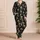 Antique Ivory Skulls for Cozy Gothic Lounging and Halloween Nights Satin Pajamas Set - 4