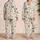 Nordic Doodle Hearts for Cozy Evenings and Relaxed Lounging at Home Satin Pajamas Set - 2