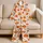 Pumpkins Maple Leaves And Music Notes For Cozy Autumn Evenings At Home Satin Pajamas Set - 5