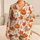 Pumpkins Maple Leaves And Music Notes For Cozy Autumn Evenings At Home Satin Pajamas Set - 1