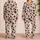 Milky Ivory Cow Spots and Rose Accents for Cozy Lounge Nights and Weekend Ease Satin Pajamas Set - 2