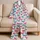 Blue and Magenta Butterflies with Pink Stars for Cozy Evenings and Relaxed Weekends Satin Pajamas Set - 5