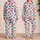 Blue and Magenta Butterflies with Pink Stars for Cozy Evenings and Relaxed Weekends Satin Pajamas Set - v4_h5jqinl