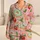 Strawberry Mint Donuts for Sweet Cozy Weekend Lounging Satin Pajamas Set - 1