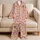 Strawberry Girl And Kitten Motifs For Cozy Weekend Lounging And Sweet Gifts Satin Pajamas Set - 5