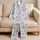 Indigo Rose Blooms for Relaxing Evenings and Cozy At-Home Comfort Satin Pajamas Set - 5