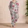 Vintage Botanical Blooms for Cozy Weekend Lounging and Relaxed Everyday Comfort Satin Pajamas Set - 4