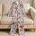 Vintage Botanical Blooms for Cozy Weekend Lounging and Relaxed Everyday Comfort Satin Pajamas Set - 5