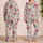 Vintage Botanical Blooms for Cozy Weekend Lounging and Relaxed Everyday Comfort Satin Pajamas Set - 2