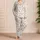 Blush Pink Wildflowers And Sage Sprigs For Gentle Seaside Days And Relaxed Living Satin Pajamas Set - 4