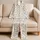 Blush Pink Wildflowers And Sage Sprigs For Gentle Seaside Days And Relaxed Living Satin Pajamas Set - 5