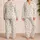 Blush Pink Wildflowers And Sage Sprigs For Gentle Seaside Days And Relaxed Living Satin Pajamas Set - 2