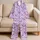 Lavender Pink Butterflies for Dreamy Evenings and Relaxed Weekends at Home, Giftable Satin Pajamas Set - 5