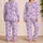 Lavender Pink Butterflies for Dreamy Evenings and Relaxed Weekends at Home, Giftable Satin Pajamas Set - 2