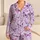 Lavender Pink Butterflies for Dreamy Evenings and Relaxed Weekends at Home, Giftable Satin Pajamas Set - 1