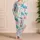 Sea Turtle Coral Reef Motifs for Relaxed Coastal Evenings and Beach Lovers Satin Pajamas Set - 4