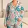Sea Turtle Coral Reef Motifs for Relaxed Coastal Evenings and Beach Lovers Satin Pajamas Set - 1