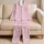 Dreamy Blush Light Spots for Cozy Evenings and Relaxed Lounging at Home for Women Satin Pajamas Set - 5