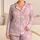 Dreamy Blush Light Spots for Cozy Evenings and Relaxed Lounging at Home for Women Satin Pajamas Set - 1