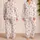 Macaron Pink Daisy Motifs for Cozy Spring Lounging and Relaxed Everyday Comfort at Home Satin Pajamas Set - 2