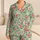 Mint Green Pink Daisy Blossoms for Cozy Spring Lounging and Relaxed Everyday Style Satin Pajamas Set - 1
