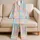 Pastel Gold Star Motif for Dreamy Spring Lounge Style and Cozy Evenings Satin Pajamas Set - 5