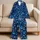 Iridescent Blue Wing Scales for Tropical Island Getaways and Relaxed Resort Style Satin Pajamas Set - 5