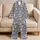 Y2K Pink Gray Star Chevron Style for Cozy Lounging and Relaxed Weekends Satin Pajamas Set - 5