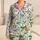 Watercolor Green And Violet Bows For Cozy Lounging, Relaxed Evenings And Gifts For Her Satin Pajamas Set - 1