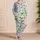 Watercolor Green And Violet Bows For Cozy Lounging, Relaxed Evenings And Gifts For Her Satin Pajamas Set - 4