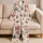 Santa Reindeer Holiday Lounge Style for Cozy Christmas Morning Gifts for Women Fans Satin Pajamas Set - 5