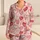 Blush Heart Scatter For Valentine's Day Relaxing At Home For Women Who Love Cozy Style Satin Pajamas Set - 1
