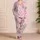 Pink Candy Cane Bows for Festive Christmas Mornings, Holiday Lounging, and Gifting Satin Pajamas Set - 4