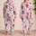 Strawberry Bow Garden Motifs For Cozy Vacation Lounging, Girls And Kids Home Days Satin Pajamas Set - 2
