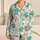Sea Turtle Ocean Garden Coastal Motifs for Beach Trips and Everyday Wear for Children Satin Pajamas Set - 1